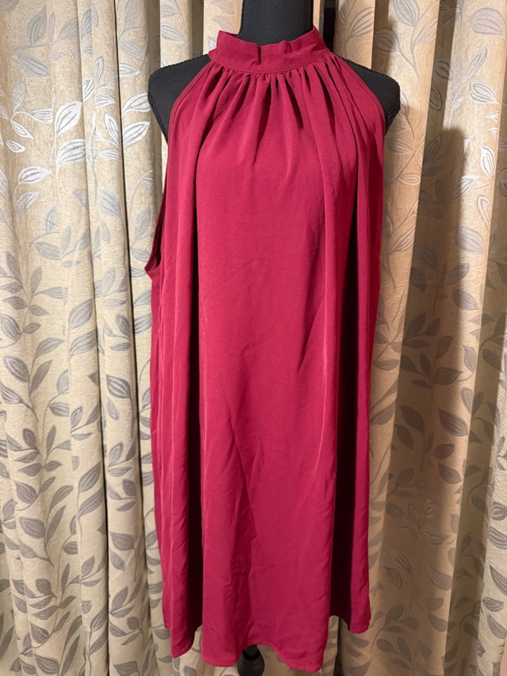 SHEIN Burgundy Midi Dress
